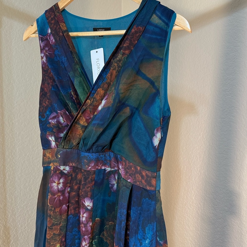 Floral Maxi Dress in Blue and Purple - Picture 5 of 10